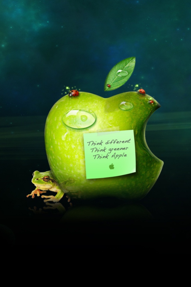 Обои Funny Apple Logo 640x960