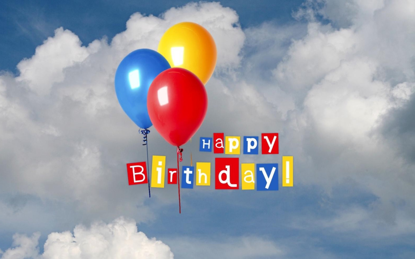 Happy Birthday Balloons wallpaper 1440x900