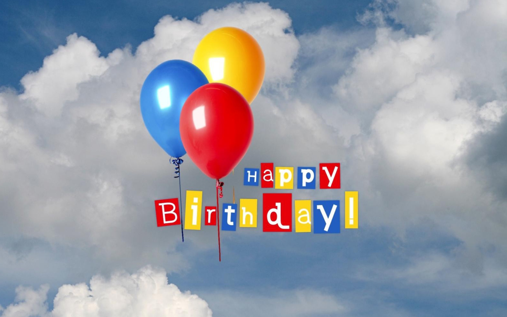 Sfondi Happy Birthday Balloons 1920x1200