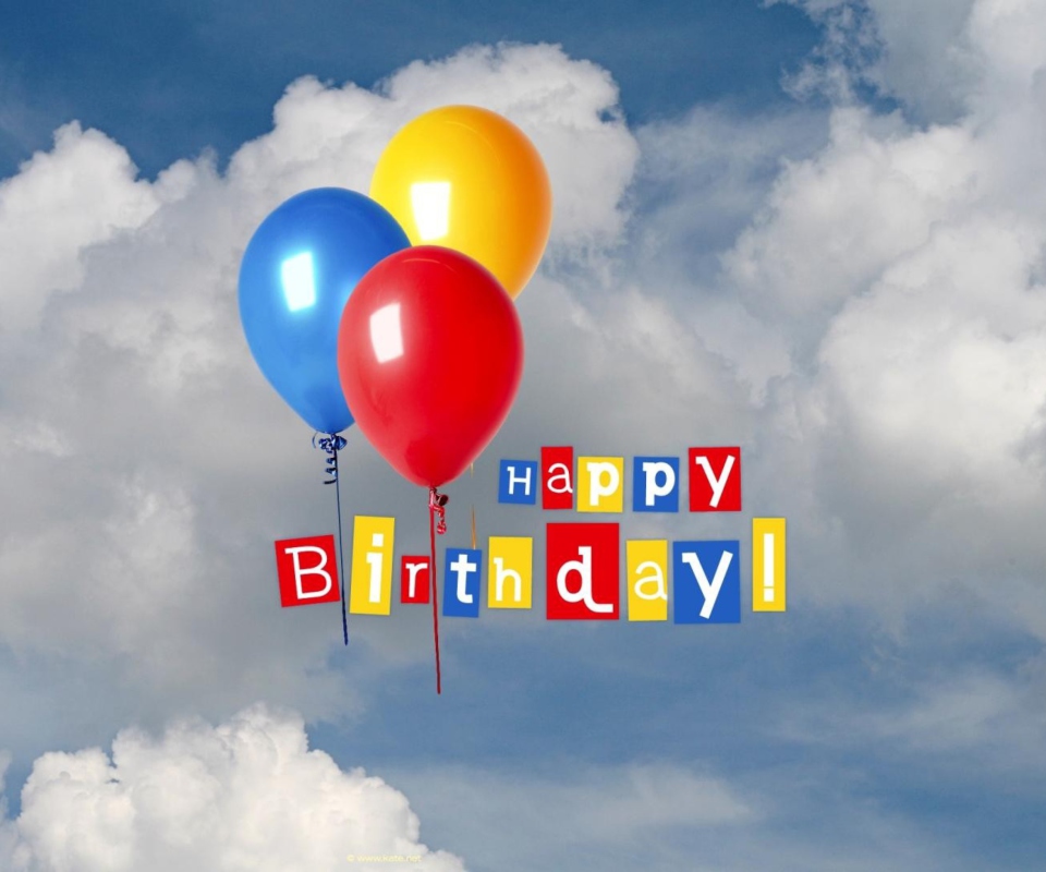 Happy Birthday Balloons wallpaper 960x800