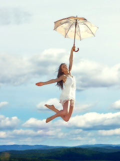 Jumping Girl wallpaper 240x320