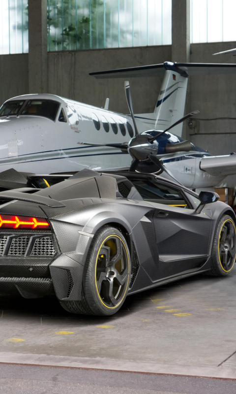 Обои Lamborghini Aventador V12 LP1600 Mansory 480x800