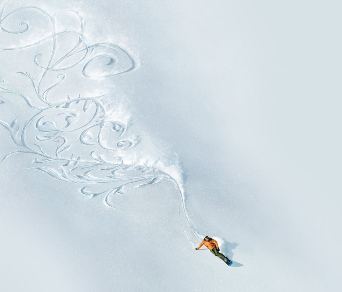 Das Snowboarding Art Wallpaper 1200x1024