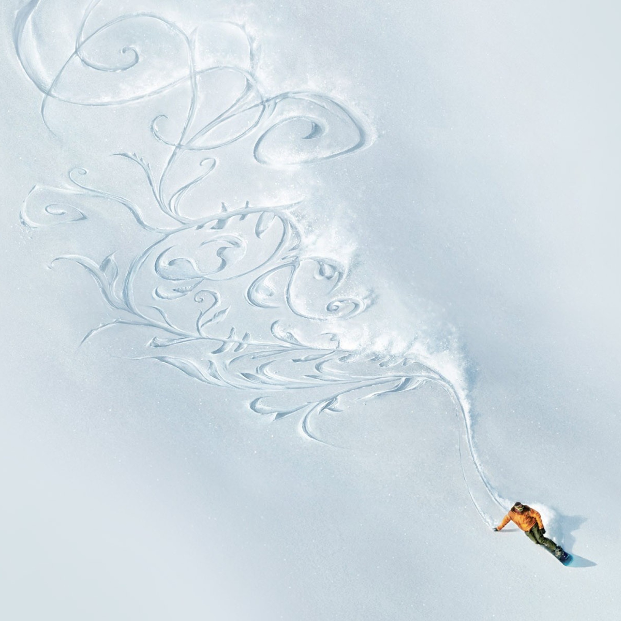 Das Snowboarding Art Wallpaper 2048x2048