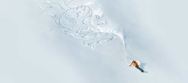 Snowboarding Art wallpaper 720x320