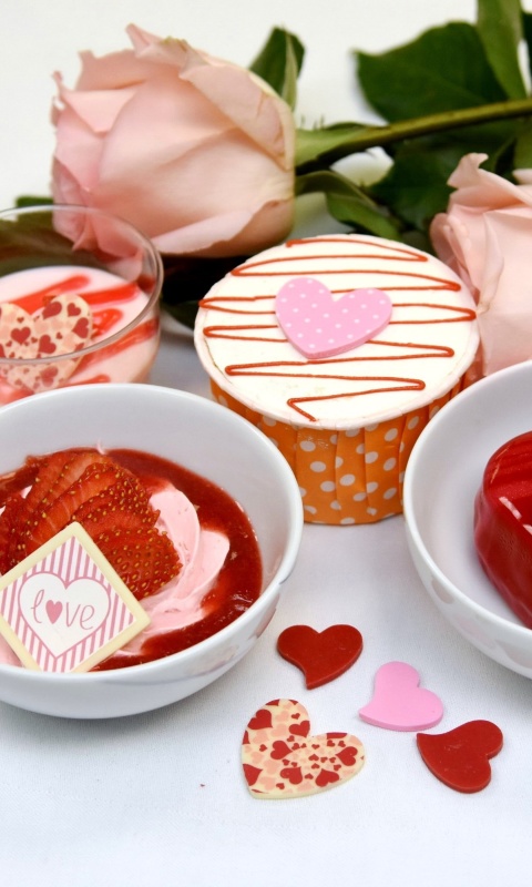 Dessert for My Love wallpaper 480x800