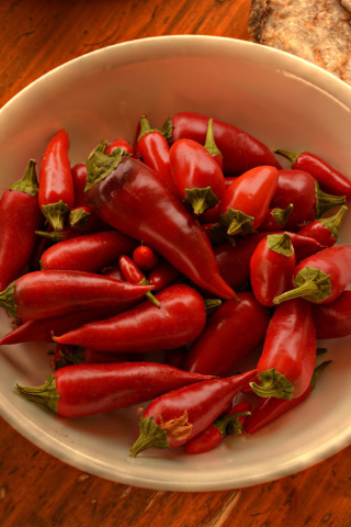 Sfondi Vegetable Hot Pepper Naga Viper 320x480