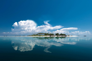 Exotic Lonely Island in Ocean - Obrázkek zdarma pro 1200x1024