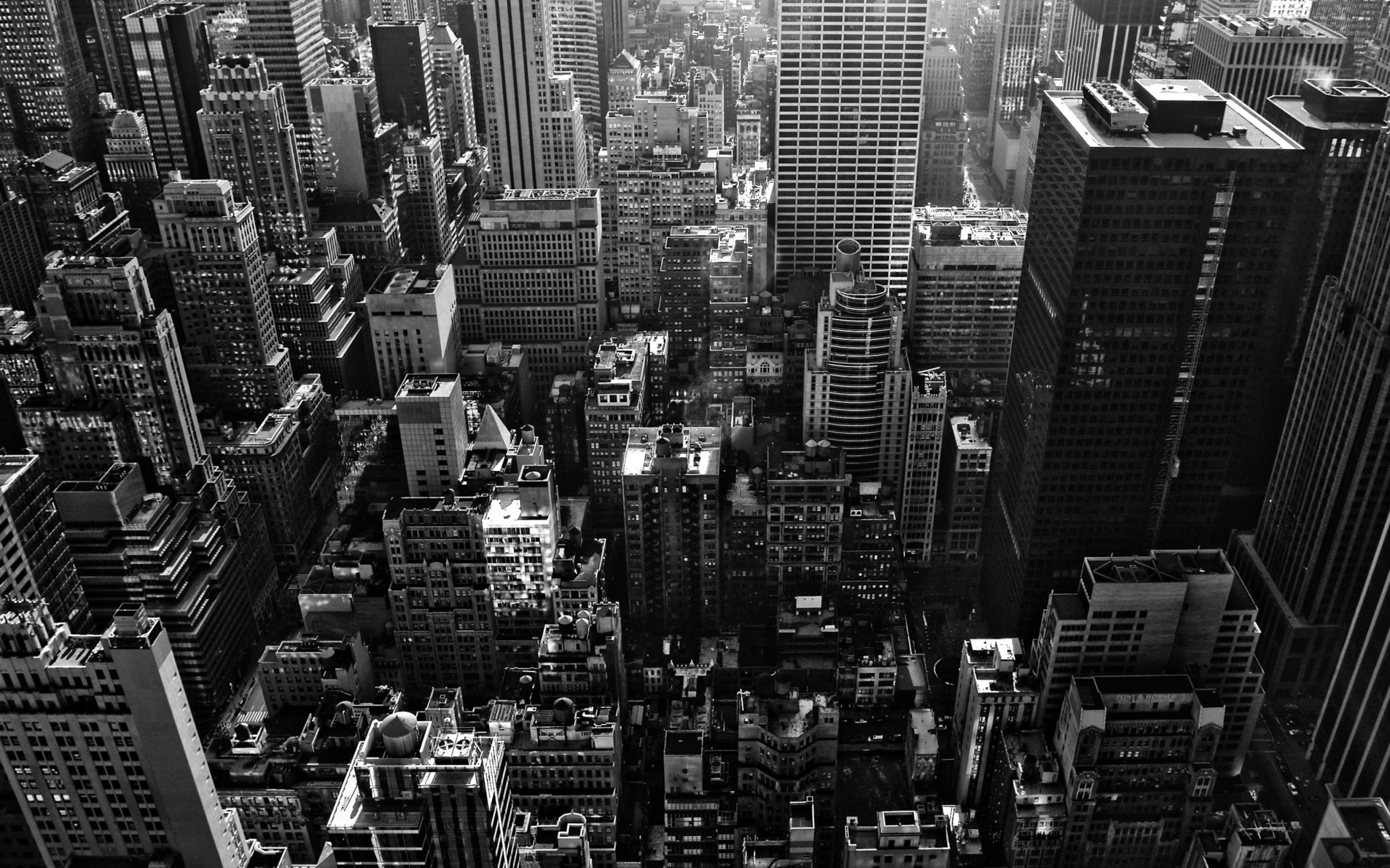 Fondo de pantalla New York City Black And White Skyscrapers 2560x1600