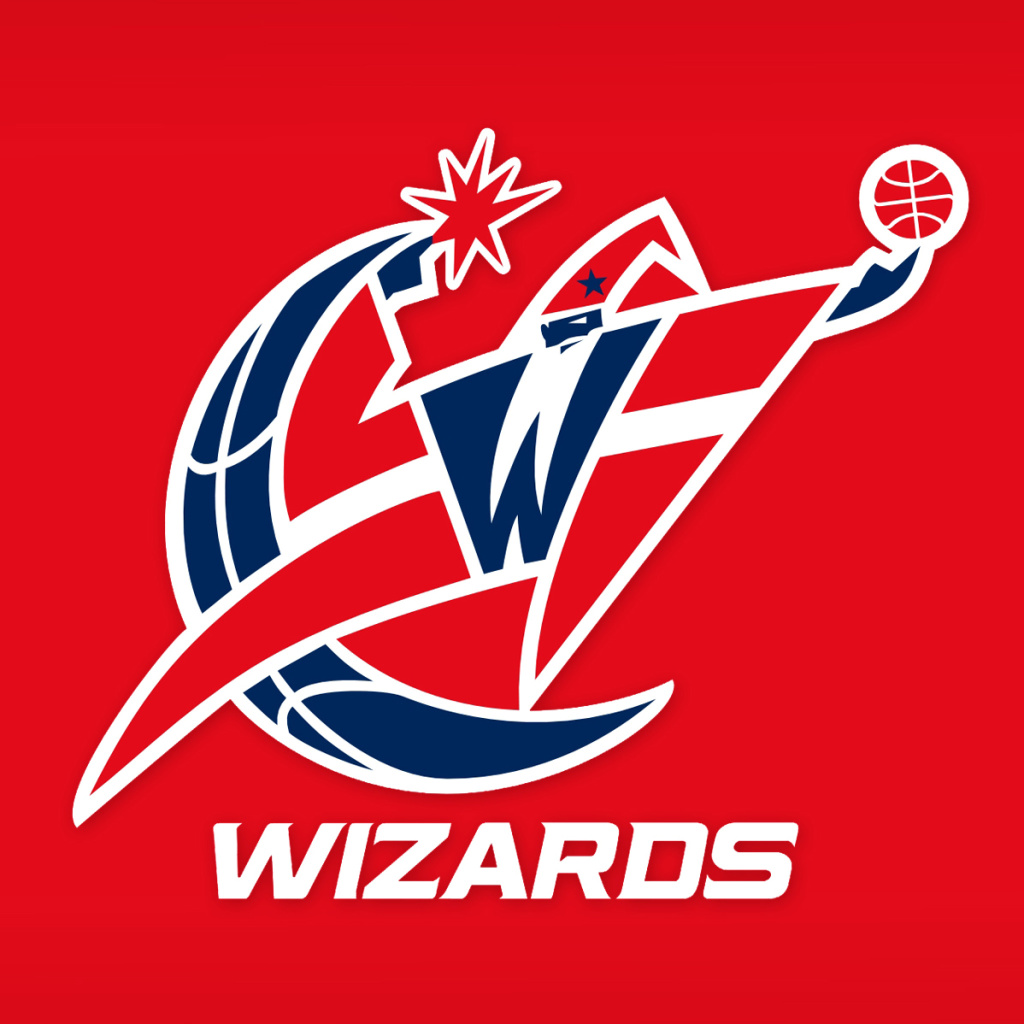 Das Washington Wizards Red Logo Wallpaper 1024x1024