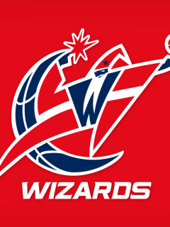 Fondo de pantalla Washington Wizards Red Logo 240x320
