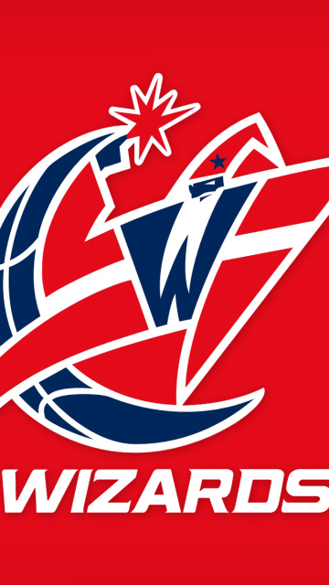 Fondo de pantalla Washington Wizards Red Logo 360x640