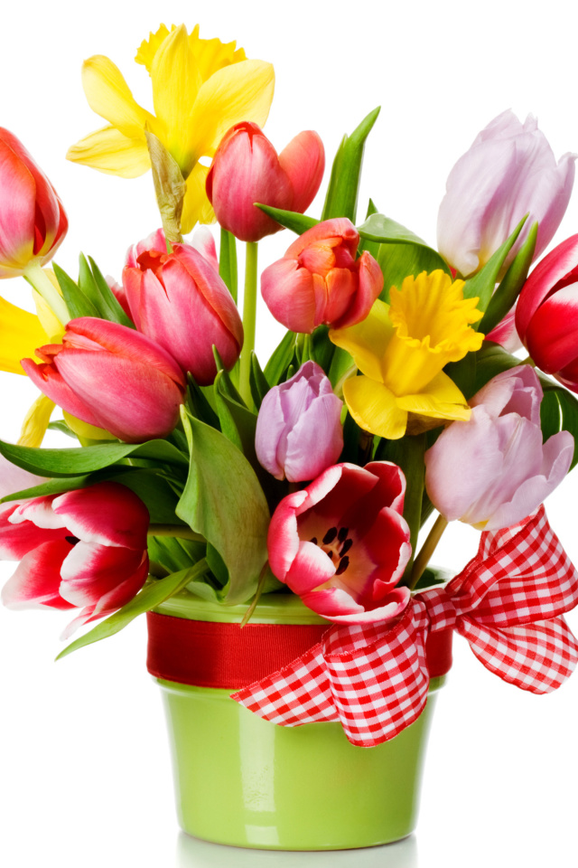 Fresh Spring Bouquet wallpaper 640x960