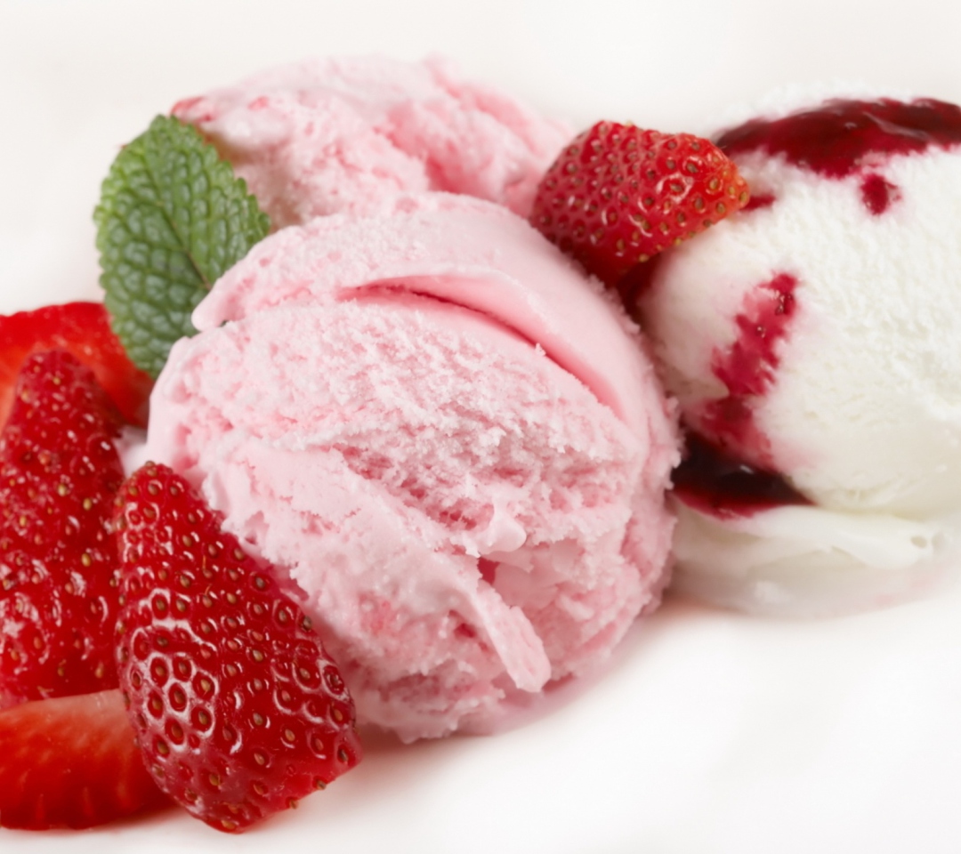 Strawberry Ice Cream wallpaper 1080x960