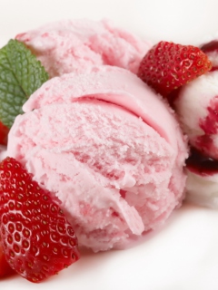 Fondo de pantalla Strawberry Ice Cream 240x320