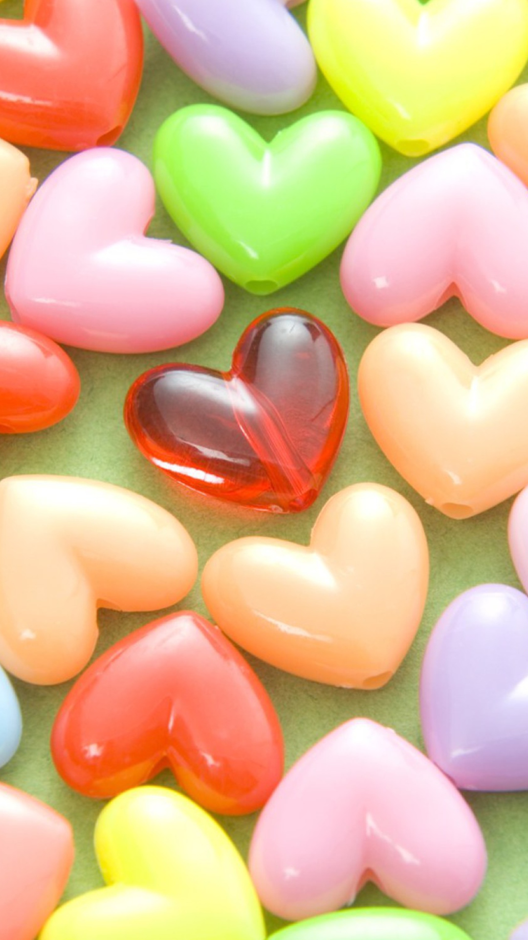 Das Colorful Hearts Wallpaper 1080x1920