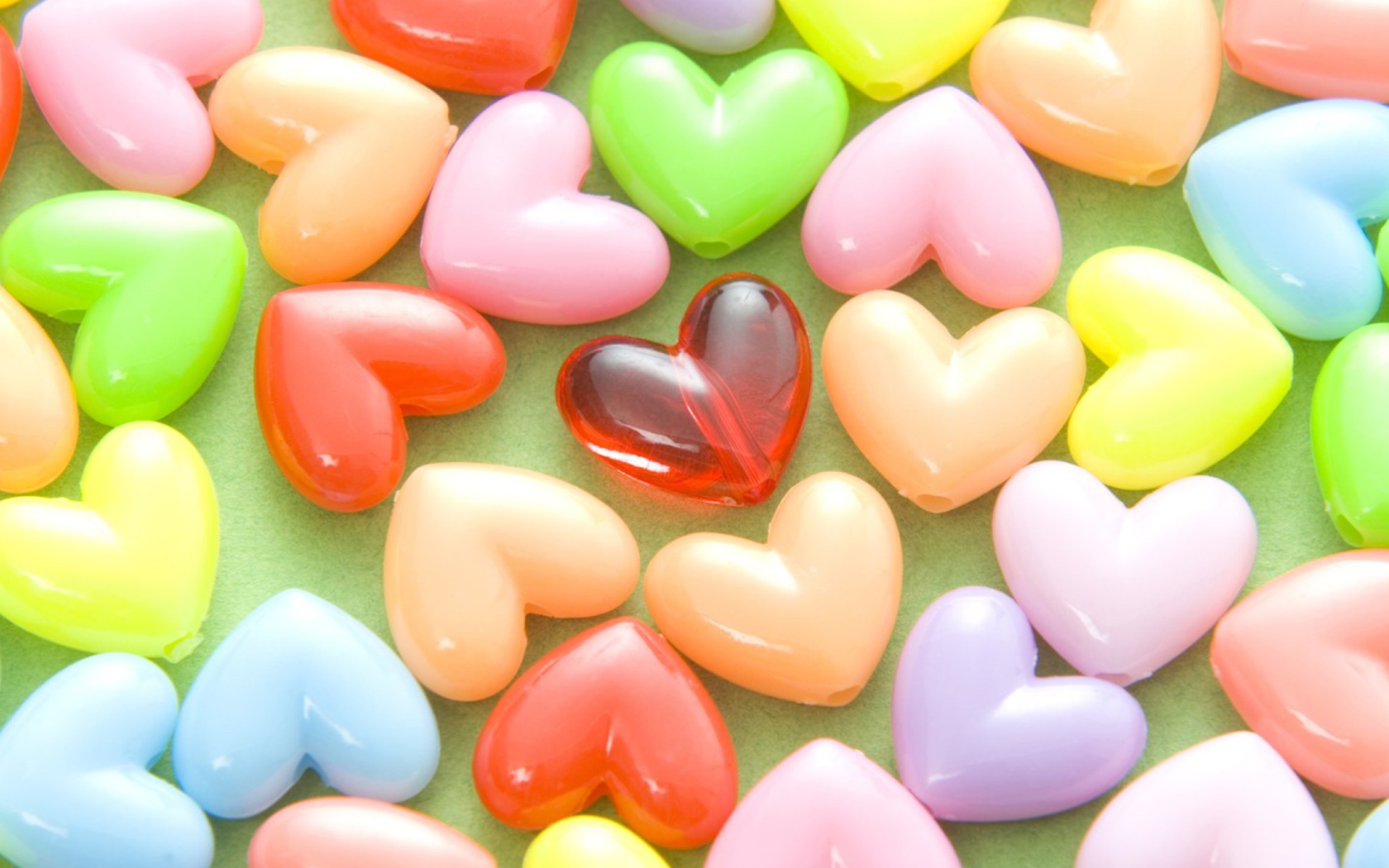Colorful Hearts wallpaper 1680x1050
