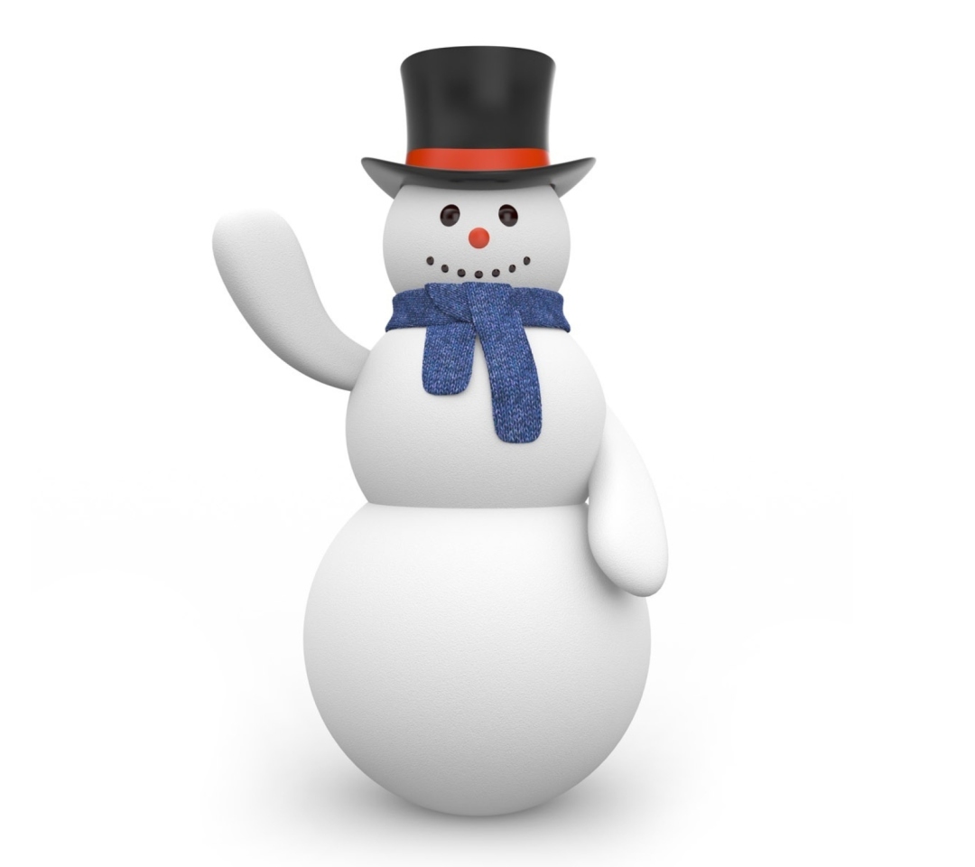 Обои Sweet Snowman 1080x960