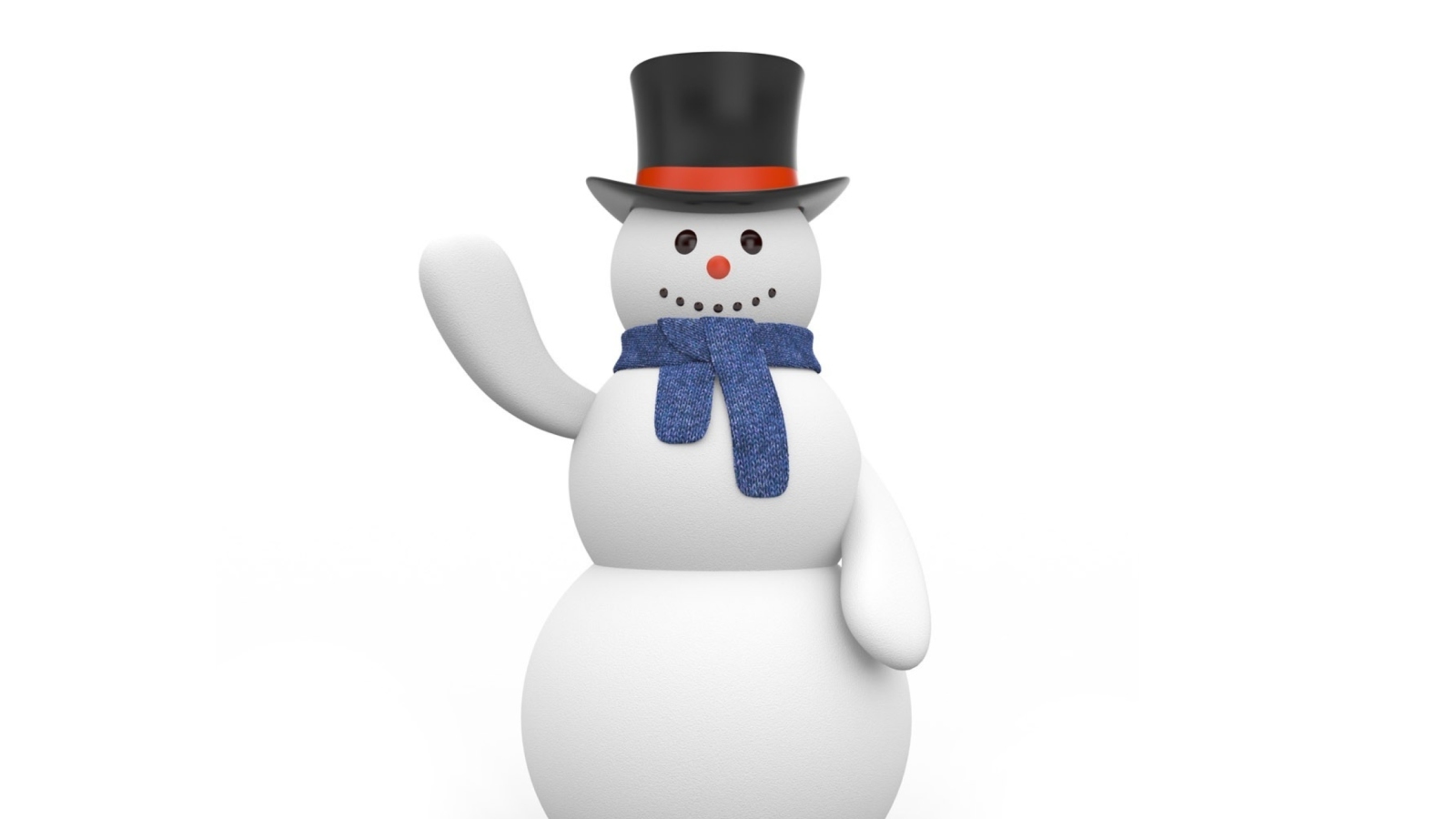 Обои Sweet Snowman 1600x900