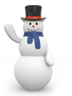 Das Sweet Snowman Wallpaper 240x320