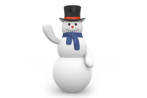 Das Sweet Snowman Wallpaper 480x320