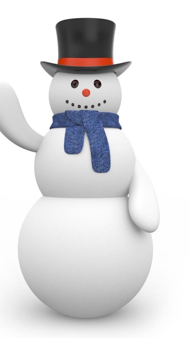 Fondo de pantalla Sweet Snowman 640x1136