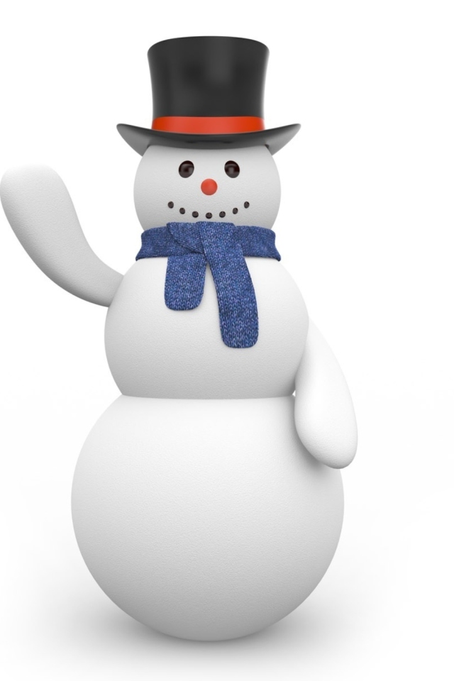 Sweet Snowman wallpaper 640x960