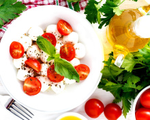 Salat, basil, parsley, mozzarella, tomatoes screenshot #1 220x176