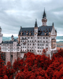 Neuschwanstein Castle in Fall screenshot #1 128x160