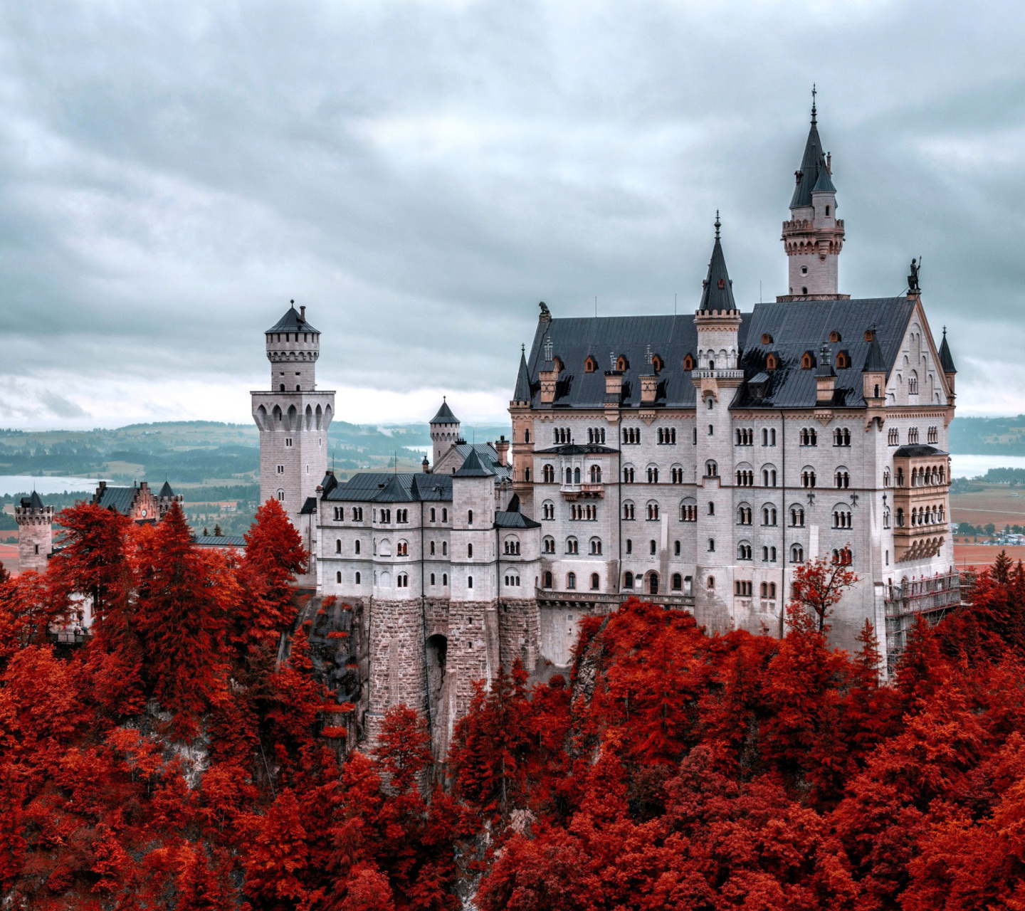 Neuschwanstein Castle in Fall screenshot #1 1440x1280