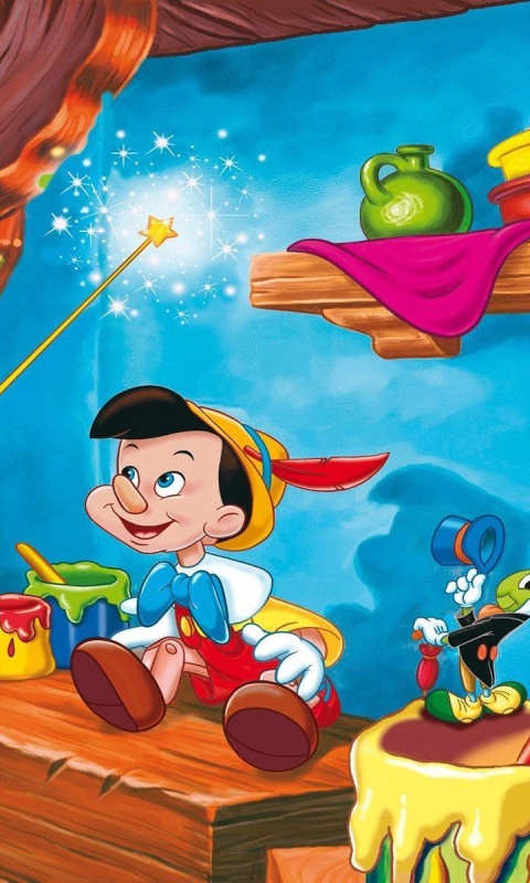 Fondo de pantalla Pinocchio 480x800