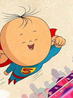 Superkid Superman wallpaper 240x320
