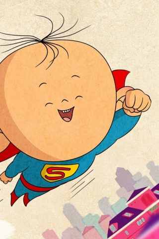 Superkid Superman wallpaper 320x480