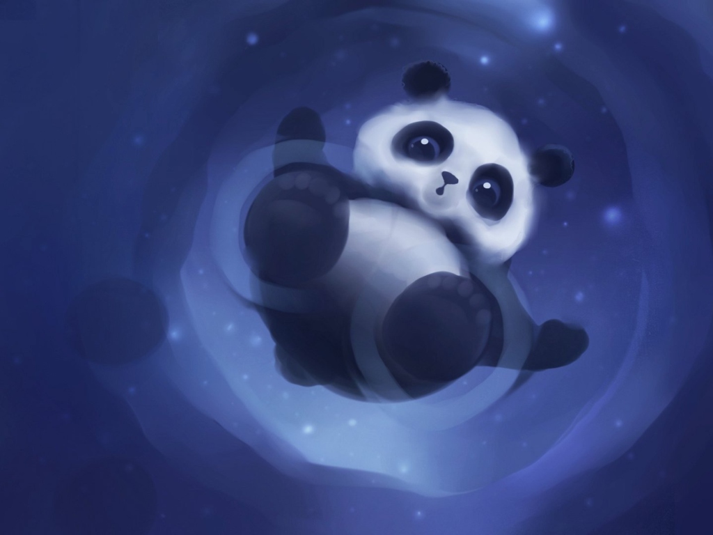 Обои Cute Panda 1024x768