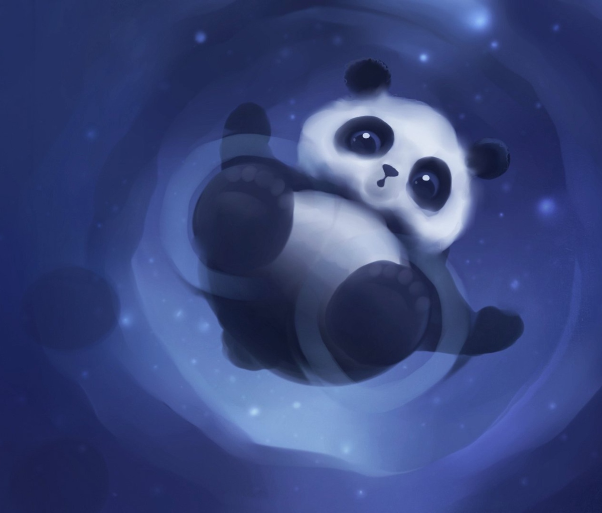 Обои Cute Panda 1200x1024