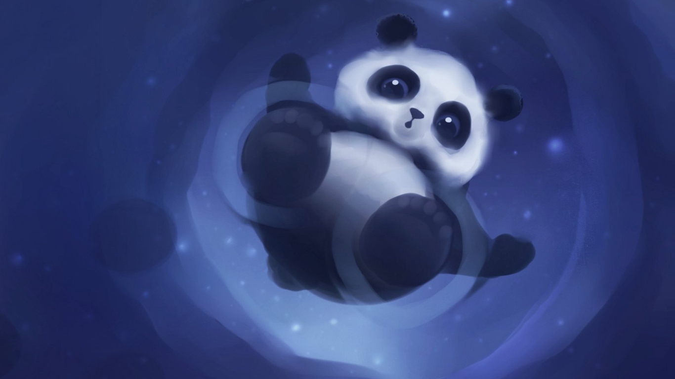 Fondo de pantalla Cute Panda 1366x768