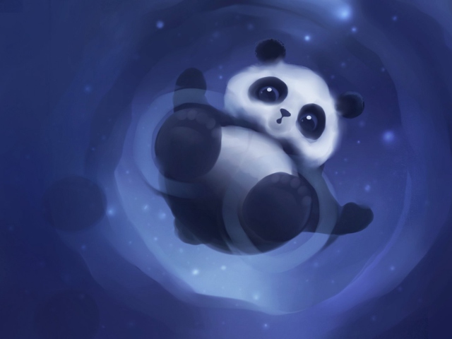 Обои Cute Panda 640x480