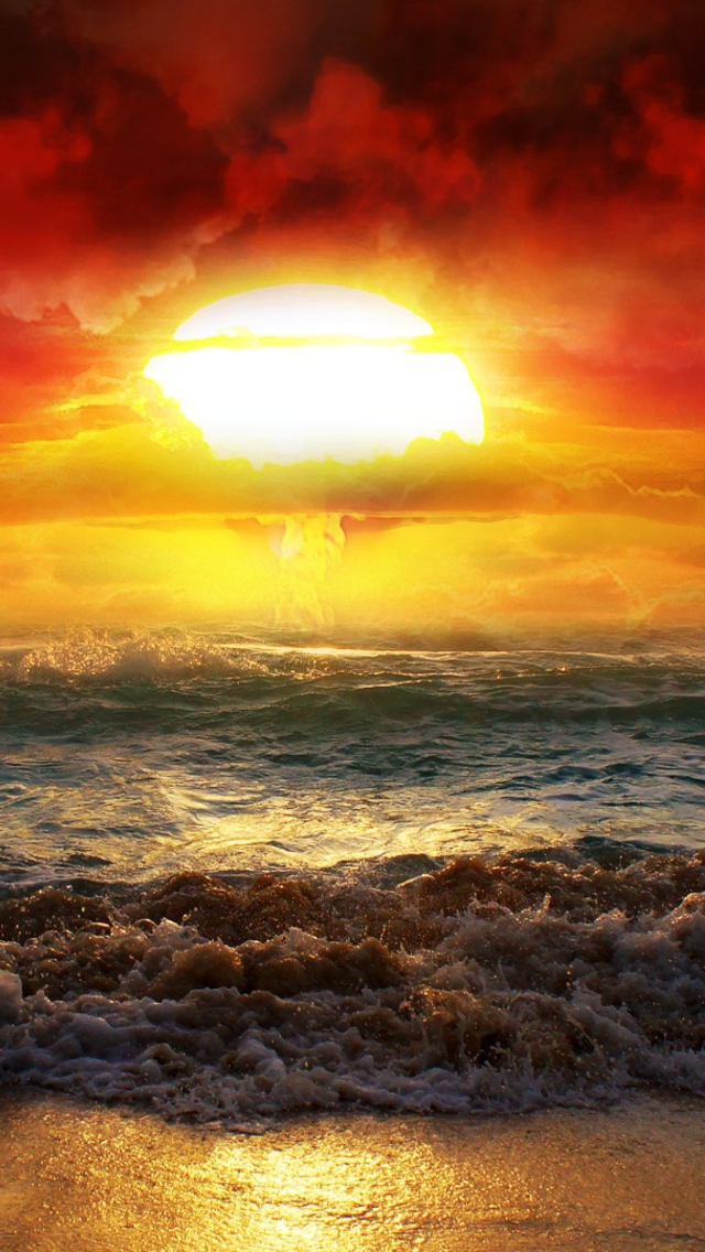 Fire Kissed Ocean Water screenshot #1 640x1136