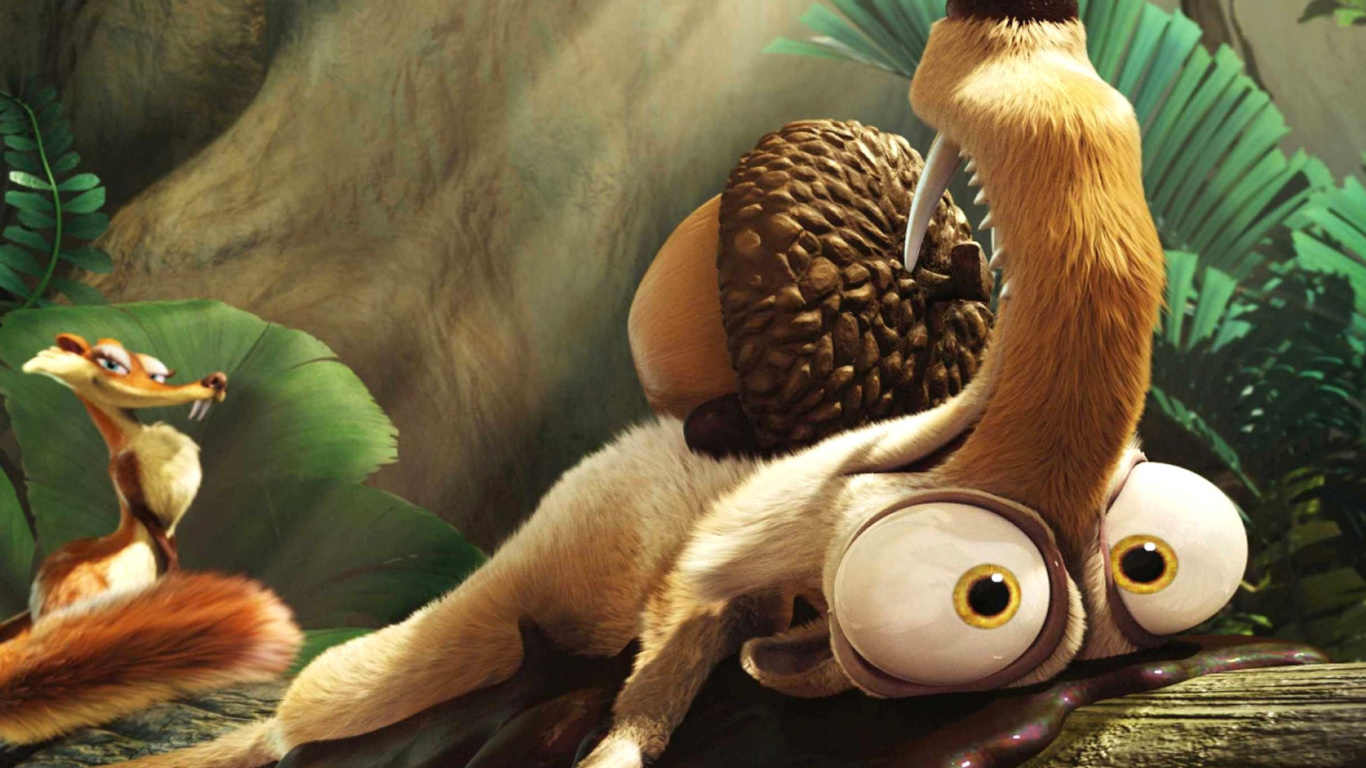 Scrat from Ice Age Dawn Of The Dinosaurs wallpaper 1366x768
