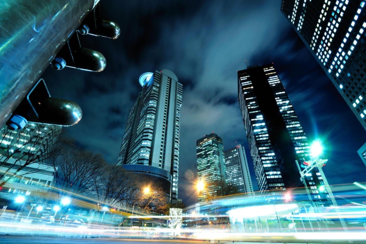 Fondo de pantalla Skyscrapers In Tokyo