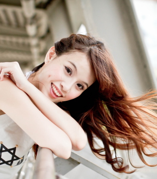 Kostenloses Asian Girl Pretty Smile Wallpaper für Nokia Lumia 800
