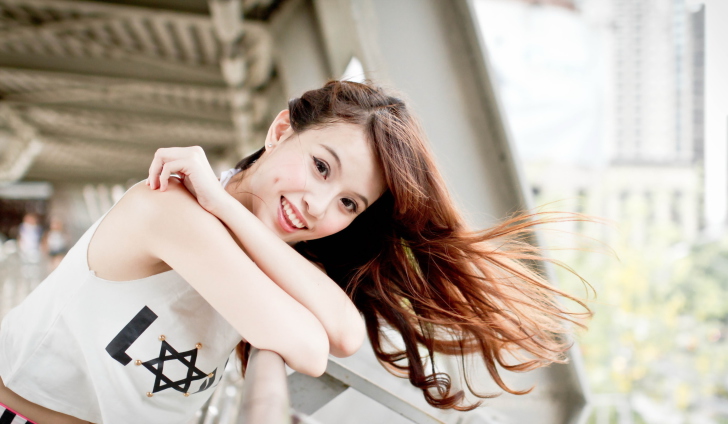 Das Asian Girl Pretty Smile Wallpaper