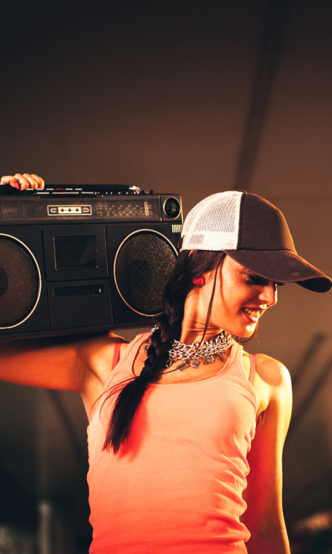 Urban Hip Hop Girl wallpaper 480x800