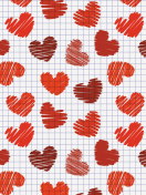 Das Valentine's Day Drawn Hearts Wallpaper 132x176