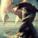Обои Fantasy Dragon Art 128x128