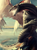 Das Fantasy Dragon Art Wallpaper 132x176
