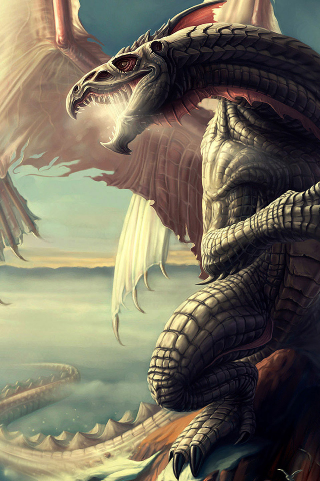 Fantasy Dragon Art wallpaper 640x960
