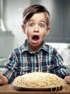 Child Dinner wallpaper 240x320