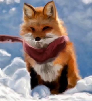 Fox Painting sfondi gratuiti per iPad mini