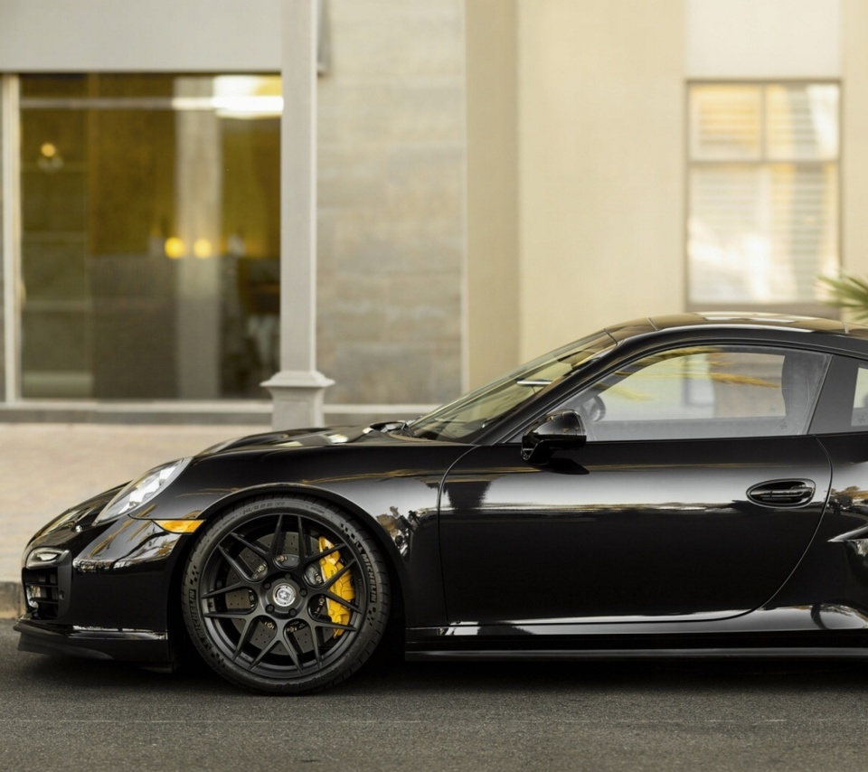 Porsche 911 Turbo Black wallpaper 960x854